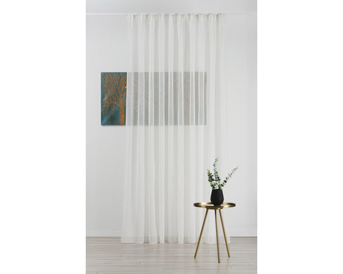 Perdea din material ușor în cameră cu imagine și masă