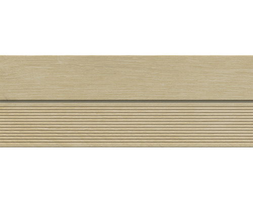 Placă ceramică cu aspect de lemn și structură canelată