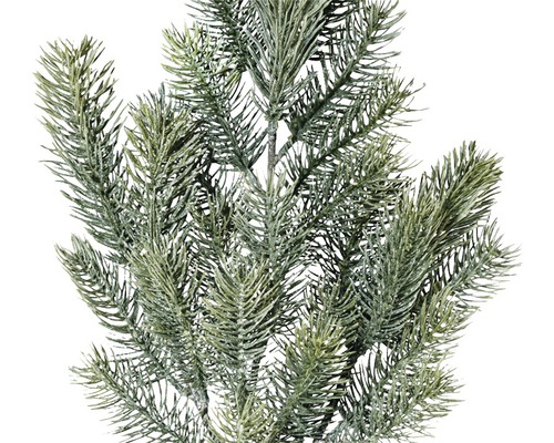 Prim-plan cu ramură artificială de brad