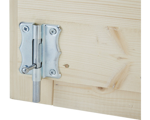 Zăvor metalic pe ușă din lemn