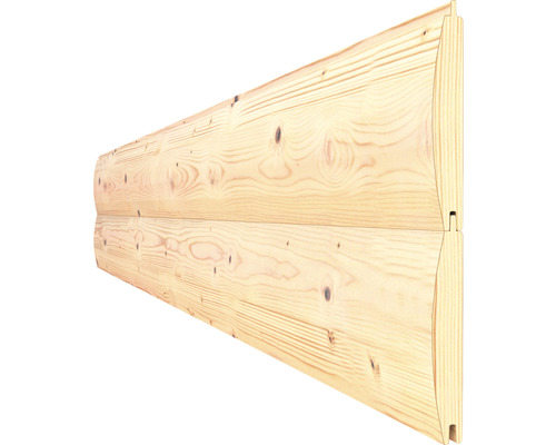 Detaliu a două profile din lemn pentru case din bârne