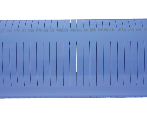 Tub de puț din plastic cu fante