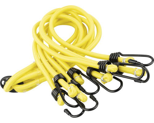 Set de cordoane elastice galbene cu cârlige