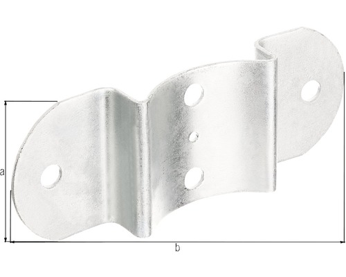 Fixare metalică pentru țeavă cu mai multe orificii de fixare