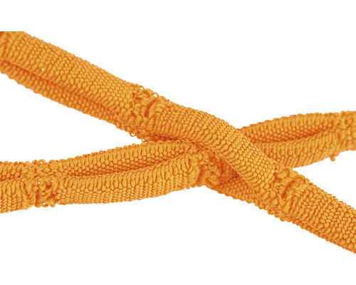 Prim-plan cu o frânghie textilă galbenă