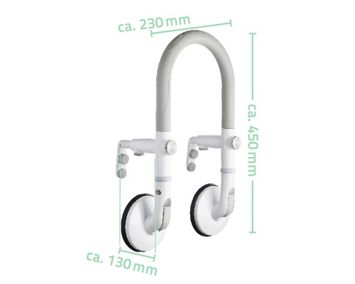 Mâner de cadă cu ventuze pentru baie