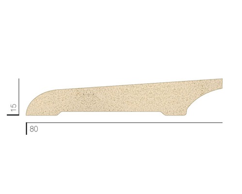 Șipcă profilată cu dimensiunile 15 mm x 80 mm