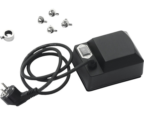 Transformator electric cu fișă și material de fixare