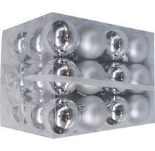 Pachet globuri din plastic, Ø 6 cm, argintiu, 36 buc.-thumb-2 Pachet globuri din plastic, Ø 6 cm, argintiu, 36 buc.-thumb-2