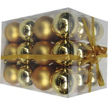 Pachet de globuri aurii de Crăciun cu panglică