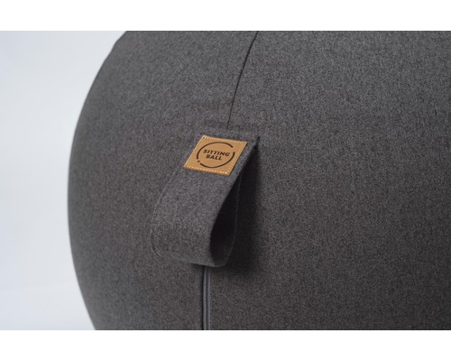 Mingea de șezut gri cu mâner și logo Sitting Ball