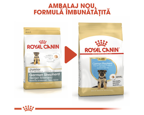 Hrană pentru câini Royal Canin pentru ciobănești germani, ambalaj nou, formulă îmbunătățită