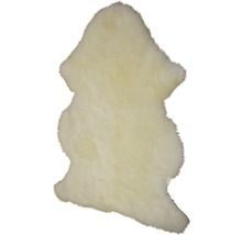 Covor blană oaie naturală albă 90x60 cm-thumb-0