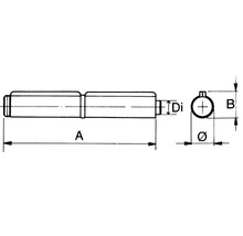 Balama sudabilă pentru porți metalice IBFM Ø12x80 mm, cu bolț extractibil, oțel zincat-thumb-1
