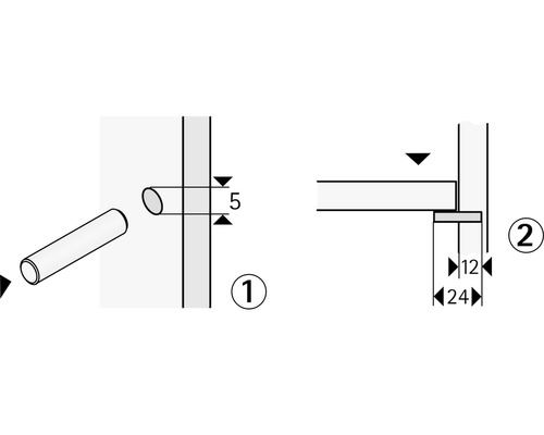 Imagine care ilustrează detalii de instalare și dimensiuni.