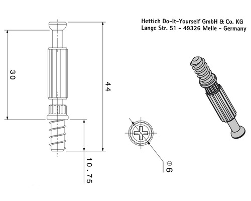 Desen tehnic al unui conector de îmbinare cu dimensiuni