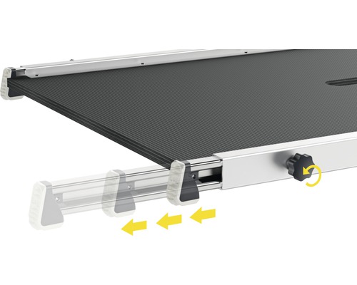 Extragere cu mecanism de reglare pentru rafturi