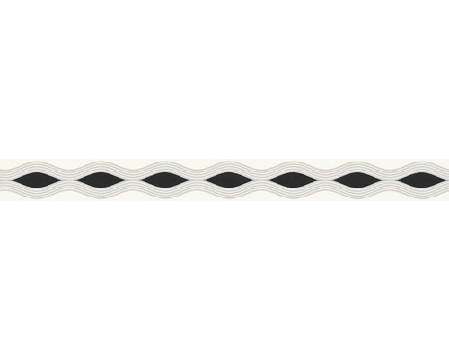 Bordură decorativă autoadezivă 2822-17 Only Borders Waves alb/negru 5 m x 5,3 cm Bordură decorativă autoadezivă 2822-17 Only Borders Waves alb/negru 5 m x 5,3 cm