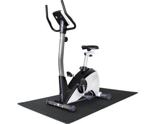 Bicicletă staționară pe o saltea de protecție a podelei pentru echipamente de fitness