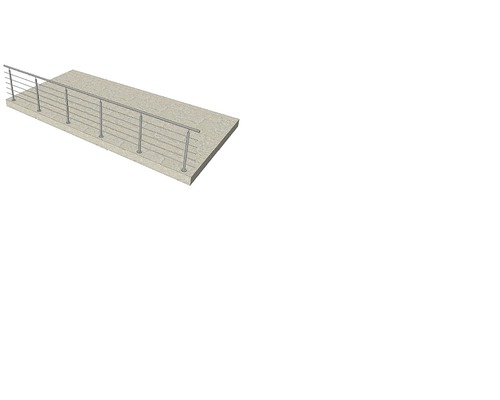 Balustradă din oțel inoxidabil pe suport de beton