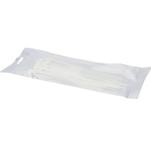 Colier plastic/șoricei prindere Haupa 4,8x190 mm, pachet 25 bucăți, transparent