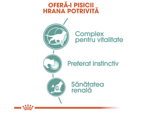 Avantajele hranei pentru pisici: Complex pentru vitalitate, Preferat instinctiv, Sănătatea renală