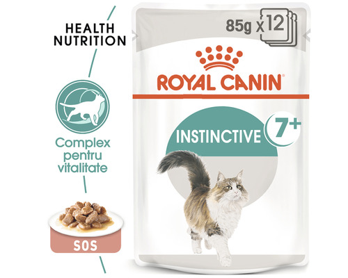 Royal Canin hrană pentru pisici Instinctive 7+ în plic de 85 de grame, pachet de 12