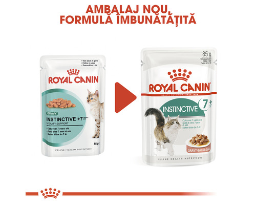 Hrană pentru pisici Royal Canin pentru pisici peste şapte ani, ambalaj nou, formulă îmbunătăţită