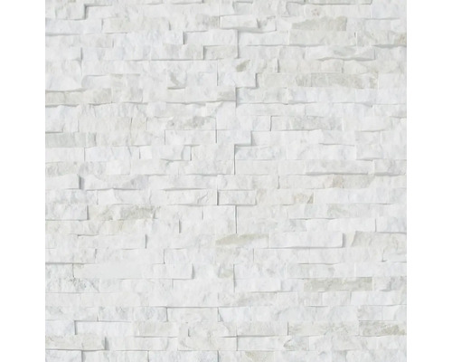 Placare perete din piatră naturală albă pentru interior