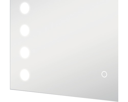 Oglindă dreptunghiulară cu iluminare pentru baie