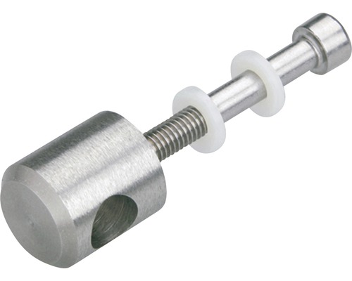 Element de fixare metalic cu filet și șaibe din plastic
