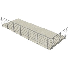 Balcon cu balustradă din oțel inoxidabil