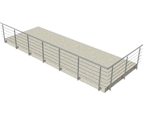 Balcon cu balustradă din oțel inoxidabil