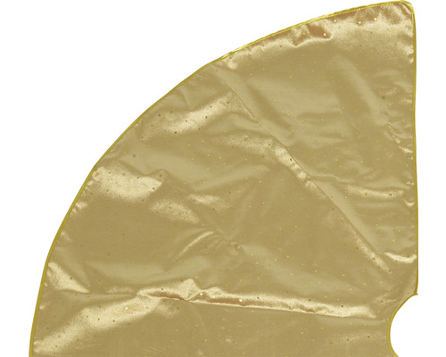 Fustă aurie pentru bradul de Crăciun cu decorațiuni