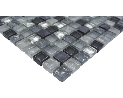 Placă de mozaic din sticlă și piatră, pătrată