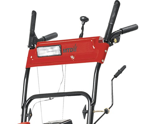 Imagine detaliată cu comenzile frezei de zăpadă cu logo-ul MTD