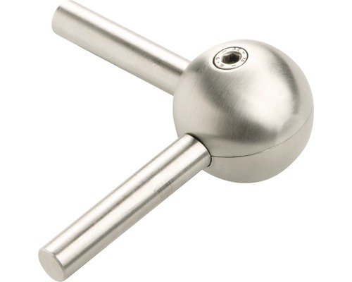 Conector metalic cu două tije și o formă sferică în mijloc
