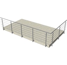 Balustradă exterioară cu cabluri din oțel inoxidabil