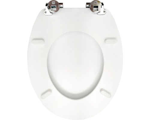 Capac de toaletă din plastic cu feronerie cromată