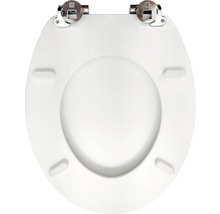 Capac WC cu model form & style Flower MDF închidere lentă gri 46,2x36,5 cm-thumb-5