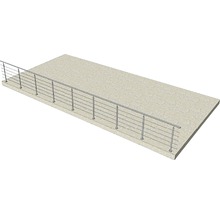 Balustradă metalică pe suprafață de beton