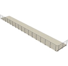 Pod lung de beton cu balustradă