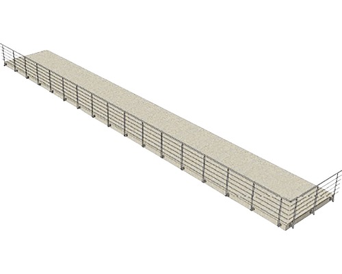Pod lung de beton cu balustradă