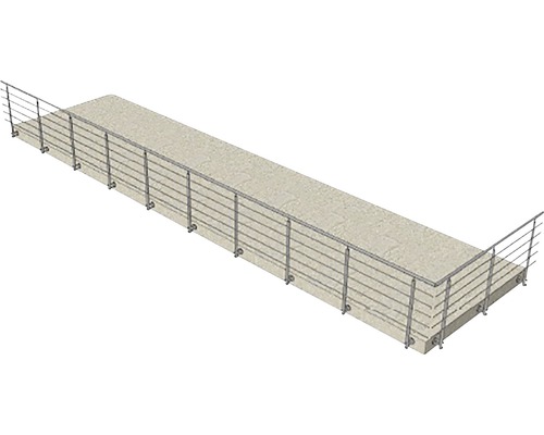 Ilustrație a unei platforme ridicate cu balustradă