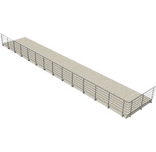 Rampă lungă de piatră cu balustradă