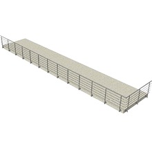 Pod lung de piatră cu balustradă