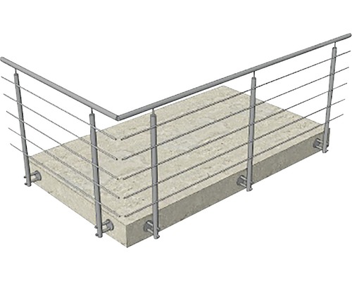Balustradă balcon din oțel inoxidabil cu bare orizontale