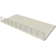 Balustradă metalică de balcon pe placă de beton