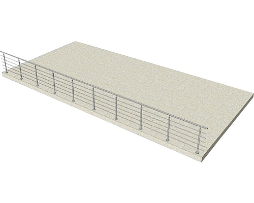 Balustradă metalică de balcon pe placă de beton