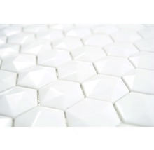 Mozaic piscină arctic 01 hexagon eco alb 3D 30x29 cm-thumb-4